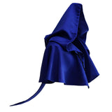 Maxbell Halloween Cloak Cowl Cosplay Witch Cape Medieval for Unisex Adults Women Men Dark Blue