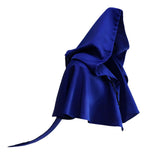 Maxbell Halloween Cloak Cowl Cosplay Witch Cape Medieval for Unisex Adults Women Men Dark Blue