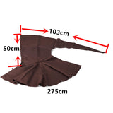 Maxbell Halloween Cloak Cowl Cosplay Witch Cape Medieval for Unisex Adults Women Men Dark Blue