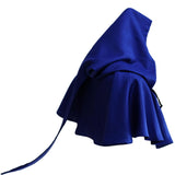 Maxbell Halloween Cloak Cowl Cosplay Witch Cape Medieval for Unisex Adults Women Men Dark Blue