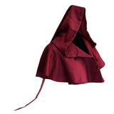 Maxbell Halloween Cloak Cowl Cosplay Witch Cape Medieval for Unisex Adults Women Men Dark Red