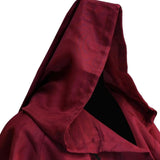 Maxbell Halloween Cloak Cowl Cosplay Witch Cape Medieval for Unisex Adults Women Men Dark Red