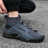 Maxbell Water Shoes Sneakers Lightweight Hiking Shoes for Outdoor Trekking Casual 44Yard Grey
