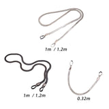 Maxbell Metal Bags Strap Replacement Purse Straps Messenger Shoulder Bag Wallet Argent 1.0 Meter