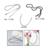 Maxbell Metal Bags Strap Replacement Purse Straps Messenger Shoulder Bag Wallet Argent 1.0 Meter