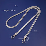 Maxbell Metal Bags Strap Replacement Purse Straps Messenger Shoulder Bag Wallet Argent 1.0 Meter