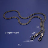 Maxbell Metal Bags Strap Replacement Purse Straps Messenger Shoulder Bag Wallet Black 1.0 Meter
