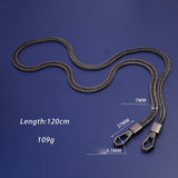 Maxbell Metal Bags Strap Replacement Purse Straps Messenger Shoulder Bag Wallet Black 1.2 Meter