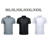 Maxbell Men Women Chef Coat Jacket with Pockets Summer for Bakery Food Service M White