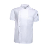 Maxbell Men Women Chef Coat Jacket with Pockets Summer for Bakery Food Service M White