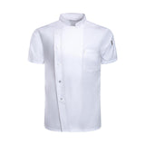 Maxbell Men Women Chef Coat Jacket with Pockets Summer for Bakery Food Service 4XL White
