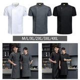 Maxbell Chef Coat Jacket Short Sleeve Cafe Restaurant Apparel Pub Unisex Uniform White M