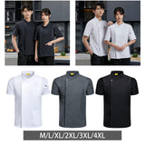 Maxbell Chef Coat Jacket Short Sleeve Cafe Restaurant Apparel Pub Unisex Uniform White M