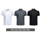 Maxbell Chef Coat Jacket Short Sleeve Cafe Restaurant Apparel Pub Unisex Uniform White M
