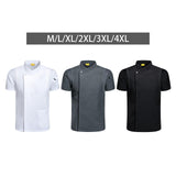 Maxbell Chef Coat Jacket Short Sleeve Cafe Restaurant Apparel Pub Unisex Uniform White M