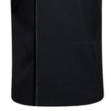 Maxbell Chef Coat Jacket Short Sleeve Cafe Restaurant Apparel Pub Unisex Uniform Black XL