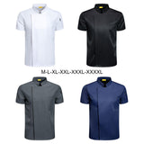 Maxbell Chef Coat Short Sleeve chef Jacket for Restaurant Bakery White M