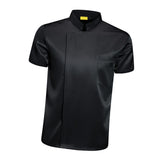 Maxbell Chef Coat Short Sleeve chef Jacket for Restaurant Bakery Black  XL