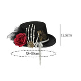 Maxbell Adult Steampunk Floral Top Hat Punk Headgear for Cosplay Festival Masquerade S