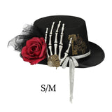 Maxbell Adult Steampunk Floral Top Hat Punk Headgear for Cosplay Festival Masquerade S