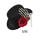 Maxbell Adult Steampunk Floral Top Hat Punk Headgear for Cosplay Festival Masquerade S