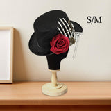 Maxbell Adult Steampunk Floral Top Hat Punk Headgear for Cosplay Festival Masquerade S