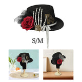 Maxbell Adult Steampunk Floral Top Hat Punk Headgear for Cosplay Festival Masquerade S