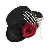 Maxbell Adult Steampunk Floral Top Hat Punk Headgear for Cosplay Festival Masquerade S