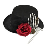 Maxbell Adult Steampunk Floral Top Hat Punk Headgear for Cosplay Festival Masquerade S