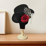 Maxbell Adult Steampunk Floral Top Hat Punk Headgear for Cosplay Festival Masquerade S