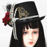 Maxbell Adult Steampunk Floral Top Hat Punk Headgear for Cosplay Festival Masquerade S