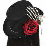 Maxbell Adult Steampunk Floral Top Hat Punk Headgear for Cosplay Festival Masquerade S