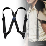 Maxbell Suspenders for Men Adjustable Pants Durable Utility for Wedding Black