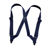 Maxbell Suspenders for Men Adjustable Pants Durable Utility for Wedding Navy Blue