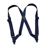 Maxbell Suspenders for Men Adjustable Pants Durable Utility for Wedding Navy Blue
