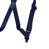 Maxbell Suspenders for Men Adjustable Pants Durable Utility for Wedding Navy Blue