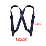Maxbell Suspenders for Men Adjustable Pants Durable Utility for Wedding Navy Blue
