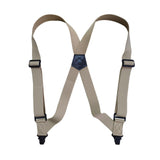 Maxbell Suspenders for Men Adjustable Pants Durable Utility for Wedding Beige