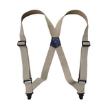 Maxbell Suspenders for Men Adjustable Pants Durable Utility for Wedding Beige