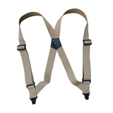 Maxbell Suspenders for Men Adjustable Pants Durable Utility for Wedding Beige