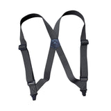 Maxbell Suspenders for Men Adjustable Pants Durable Utility for Wedding Dark Gray
