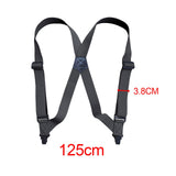 Maxbell Suspenders for Men Adjustable Pants Durable Utility for Wedding Dark Gray