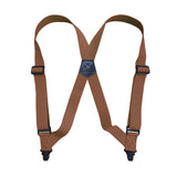 Maxbell Suspenders for Men Adjustable Pants Durable Utility for Wedding Camel