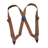 Maxbell Suspenders for Men Adjustable Pants Durable Utility for Wedding Camel