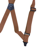 Maxbell Suspenders for Men Adjustable Pants Durable Utility for Wedding Camel