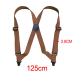 Maxbell Suspenders for Men Adjustable Pants Durable Utility for Wedding Camel