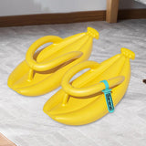 Maxbell Thongs Sandals Banana Slippers Bathroom House Shower Women's Flip Flops Yellow 36 37