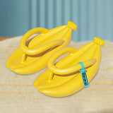 Maxbell Thongs Sandals Banana Slippers Bathroom House Shower Women's Flip Flops Yellow 38 39