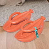 Maxbell Thongs Sandals Banana Slippers Bathroom House Shower Women's Flip Flops Orange 36 37