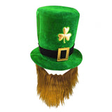 Maxbell ST. Patrick'S Top Hat Irish Shamrock Velvet Hat for Props Decorations Hat Only